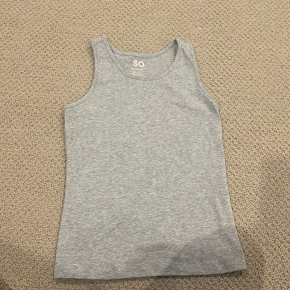 SO light gray cotton tank top